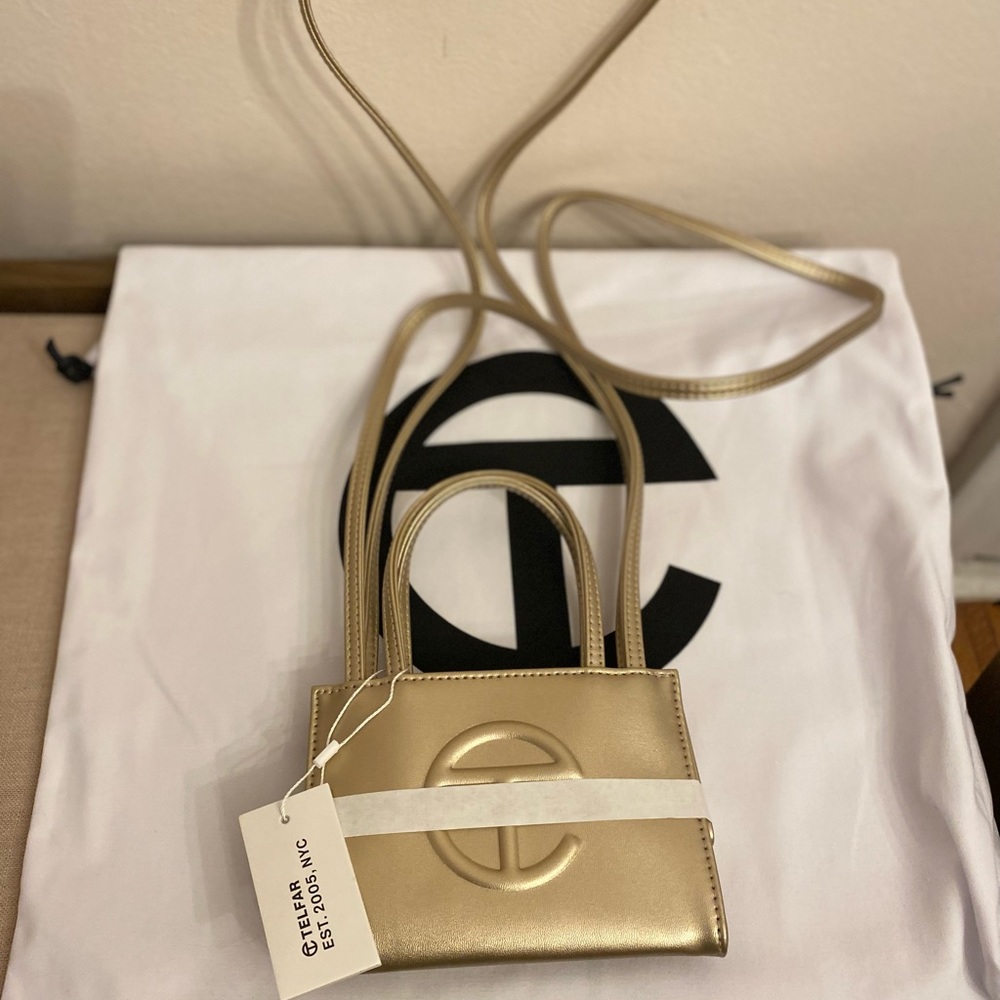 Telfar Gold Small Shopping Bag - NWT